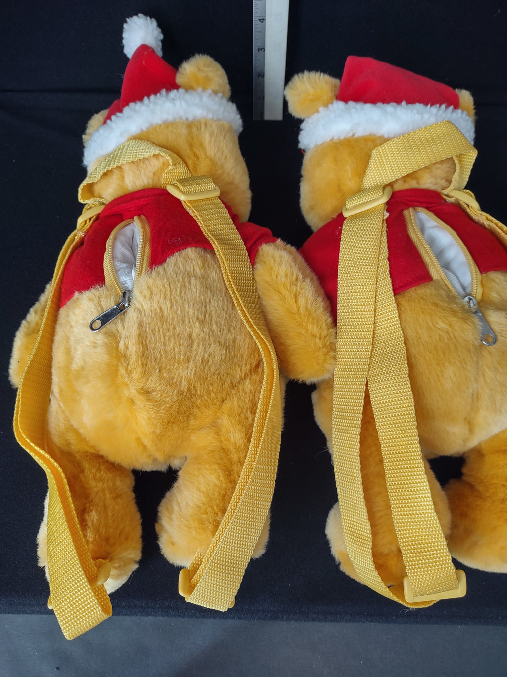 Christmas Disney Pooh Bear Toy with straps set of 2 (lot 2360)