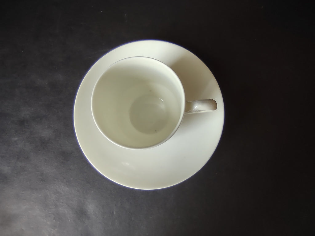 Haviland France Limoges Demitasse Cup and Saucer Plain White (lot 1027)
