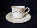 Vintage Lenox Beige Brushstrokes Tea Cup with Saucer (lot 1943)