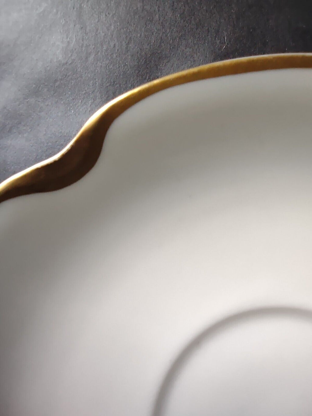 Haviland Limoges Silver Anniversary Gold Trim Saucer Plate 5-3/8" (lot 661)