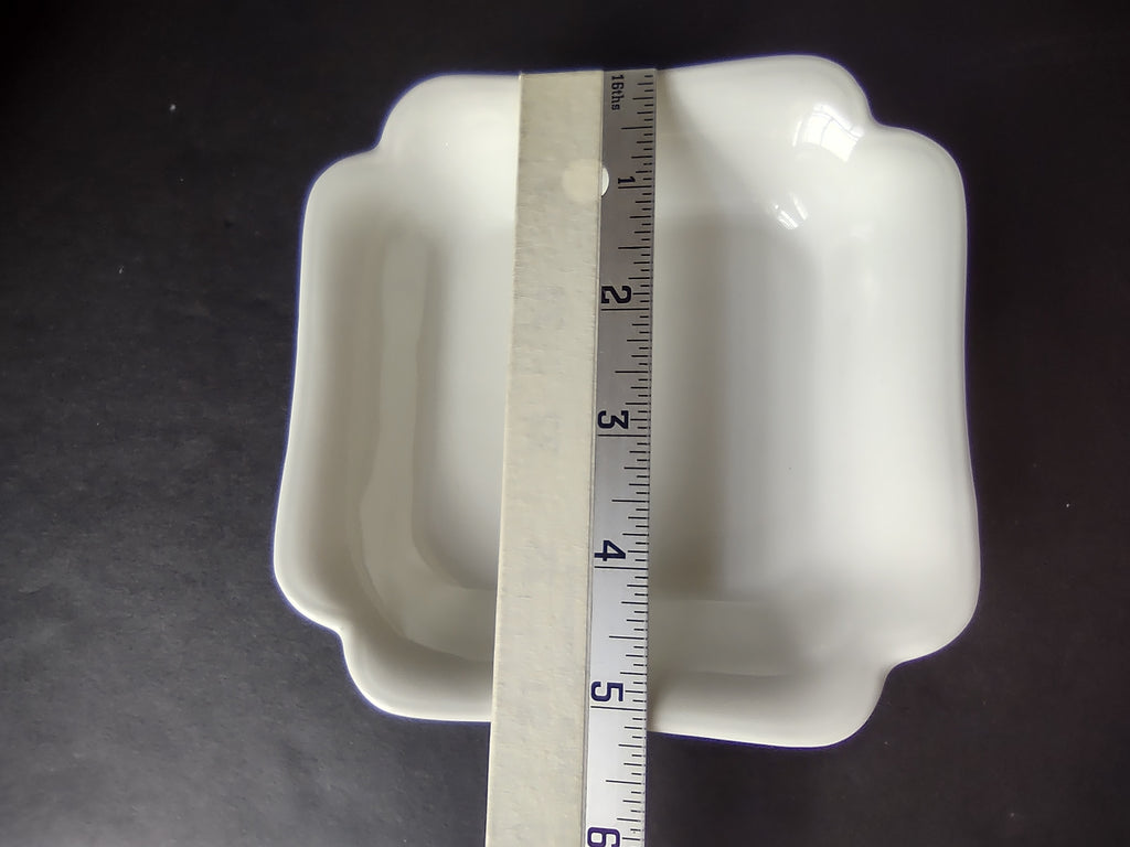 Haviland France Limoges Small Square Bowl 5-1/4" Plain White (lot 1016)
