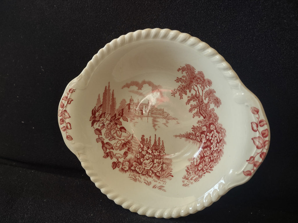 Vintage Castle On Lake Johnson Serving Cereal Bowl English Countryside (lot 5705