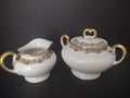 Wm Guerin France Limoges Set Creamer Sugar Bowl Gold Trim (lot 534)