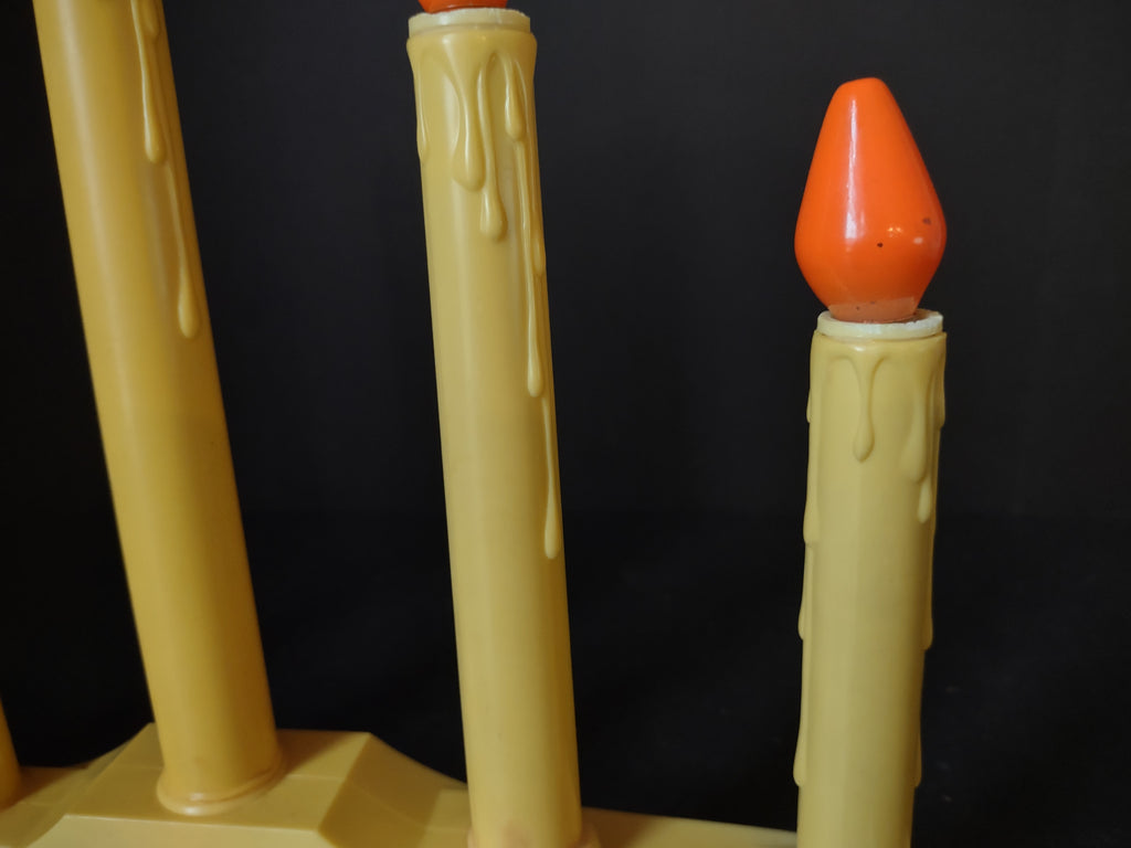 Vintage Christmas Set of 2 Window 5 Candle Drip Candelabra Candolier (lot 2299)