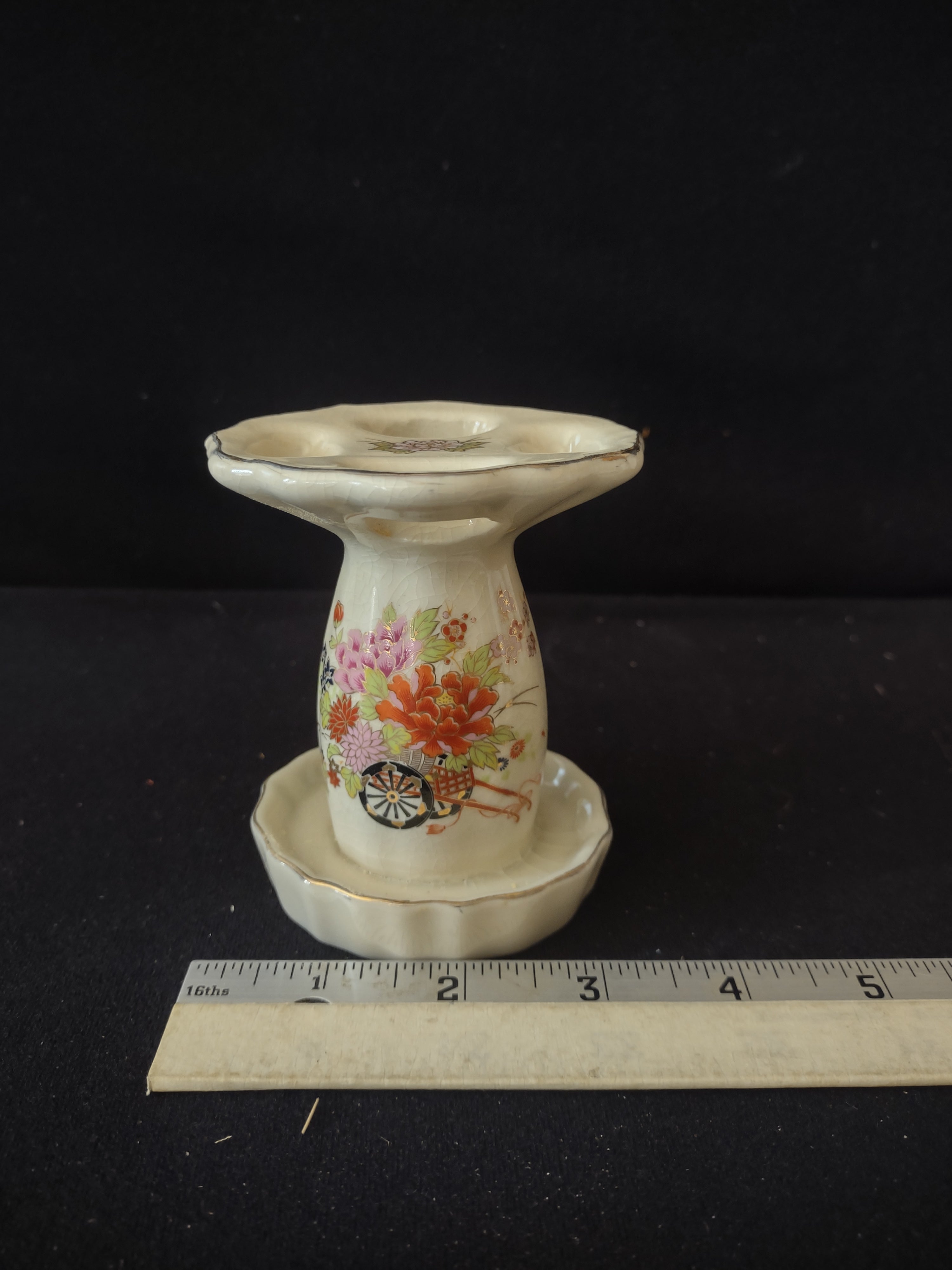 Okura Imperial Oriental Bath Set Tumbler Toothbrush Holder Soap Dish (Lot 3451t)