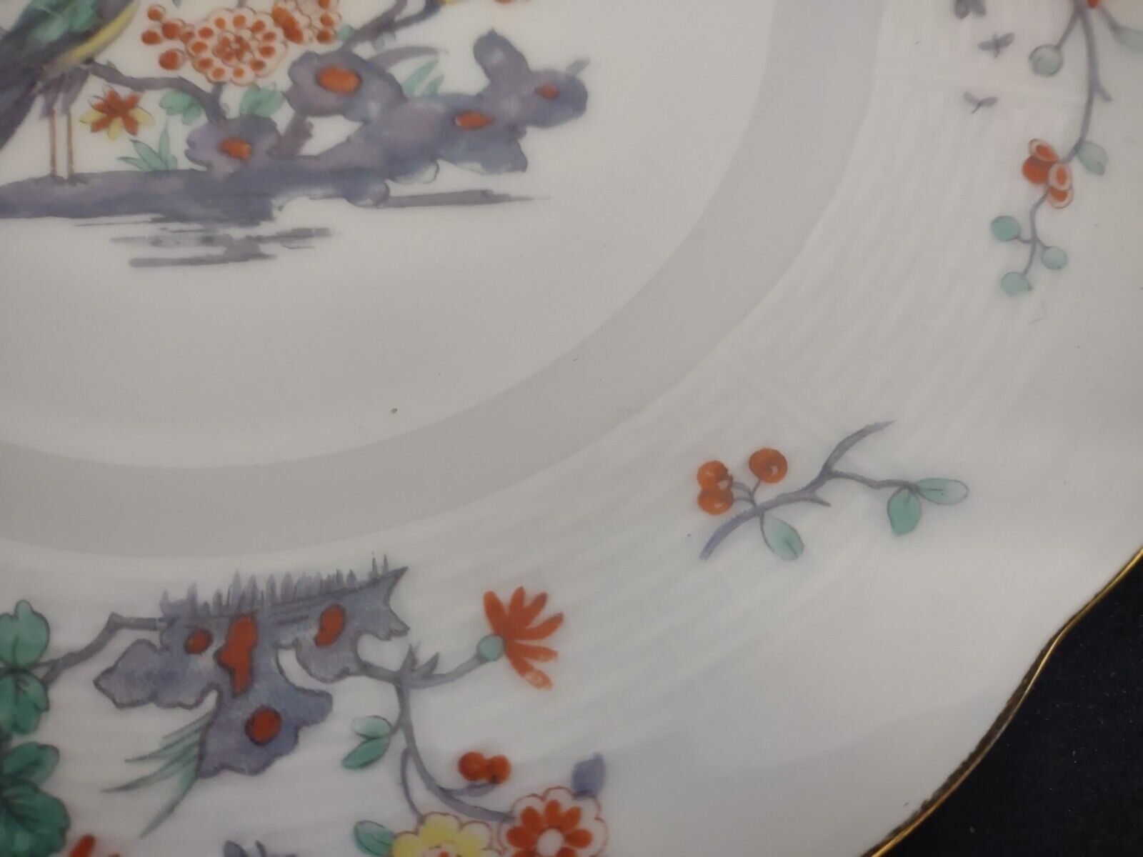 6 x Haviland Limoges France Gold Trim Pheasant 8-1/2" Luncheon Plate (lot 699)