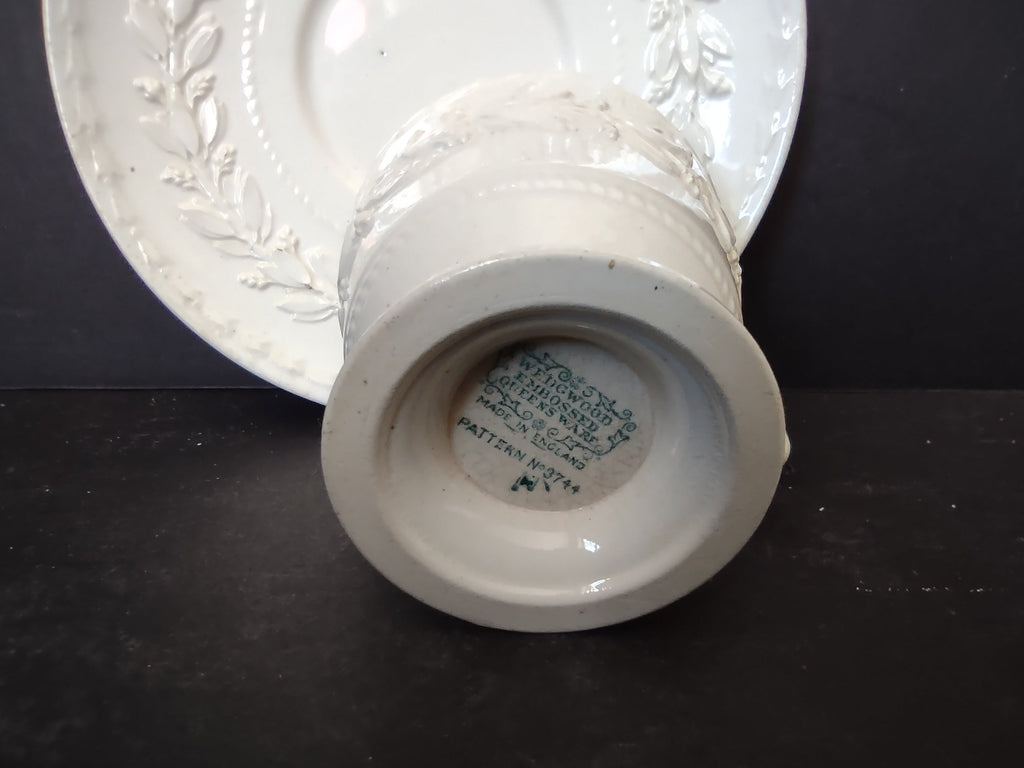 Vintage Wedgwood Queens Ware Espresso Demitasse Cup Saucer REPAIRED [6185]