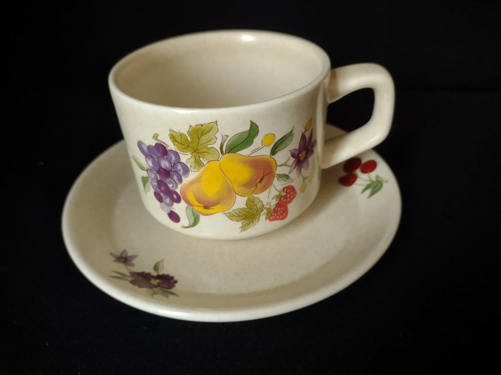 Vintage Lenox Tea Cup with Saucer Temper-Ware Summer Harvest (lot 1836)