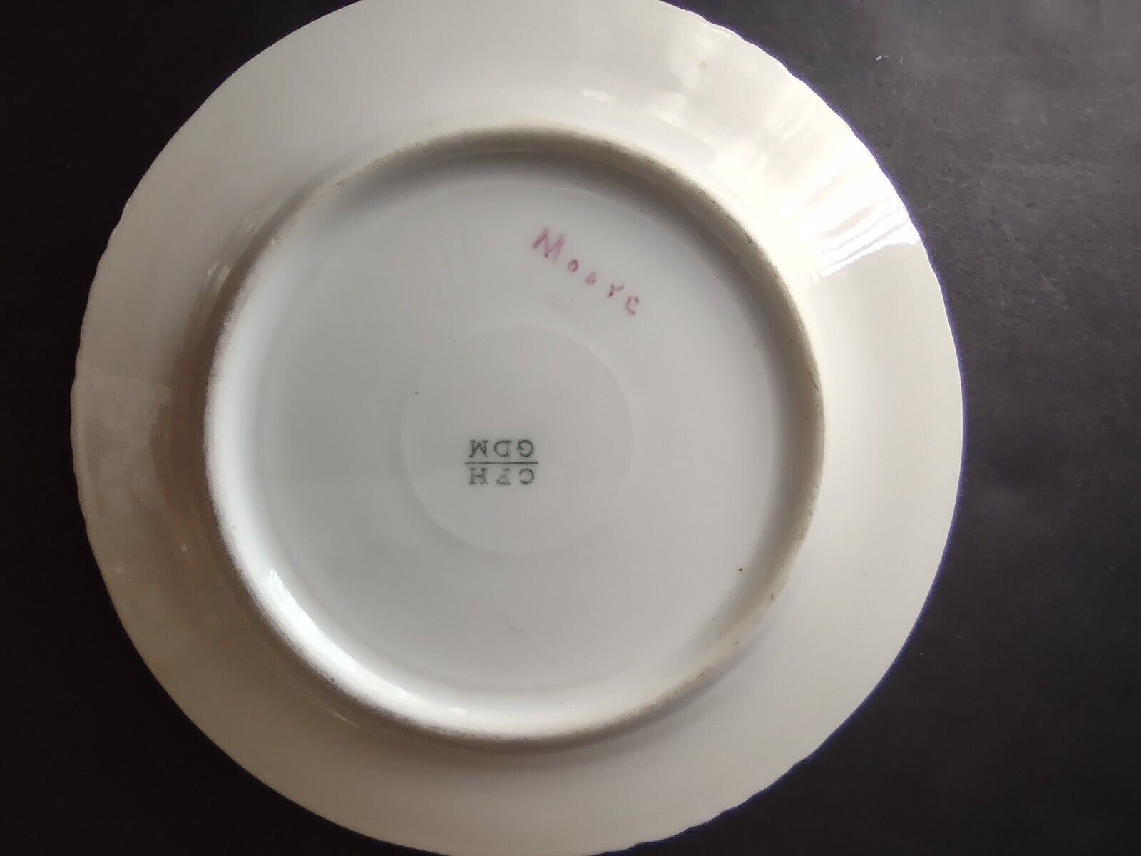 Vintage CFH GDM Field Haviland Limoges France Plate Purple Pansy 6-1/4" (lot 498