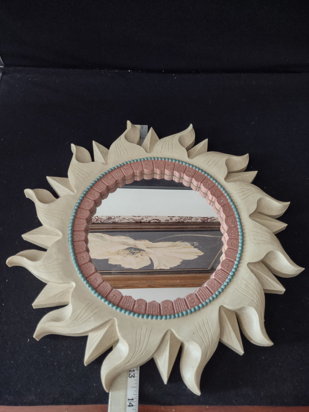 Vintage Sunburst Mirror Wall Hanging Southwestern Style (Lot 3859)