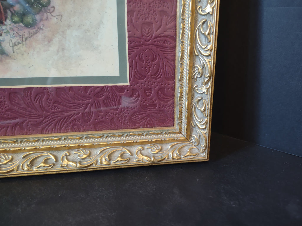 Home Interiors God's Love Victorian Floral Wreath Picture Print (lot 2625c)