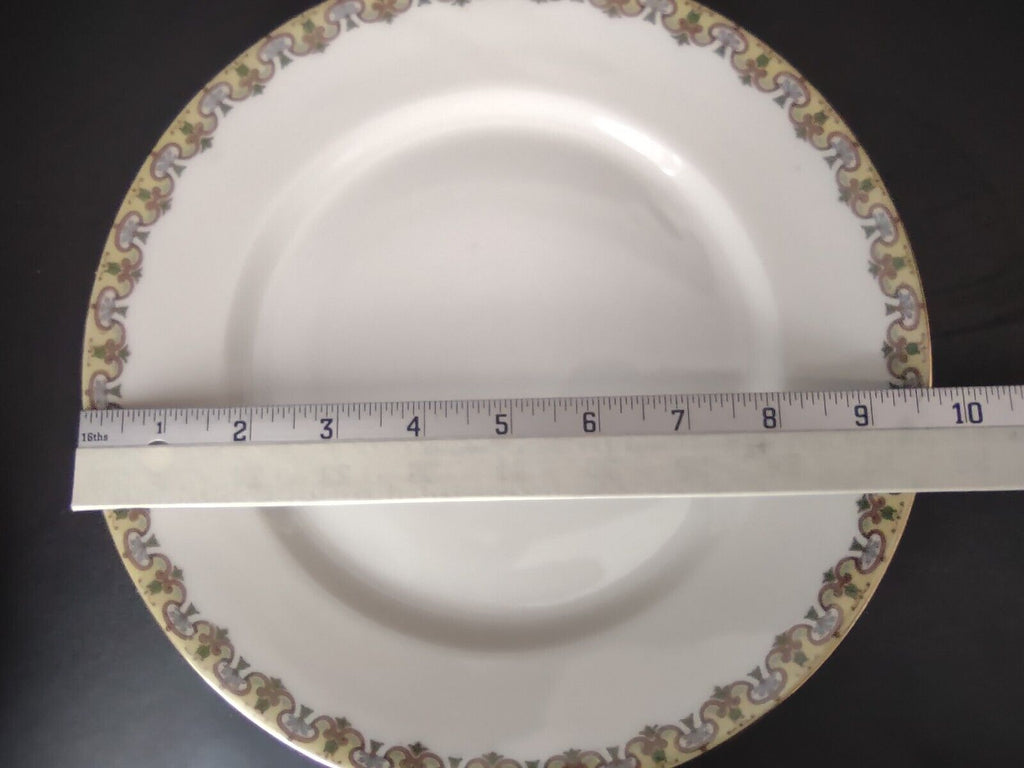 Wm Guering Limoges France 5 x Dinner Plate Yellow Gold Design (lot 531)