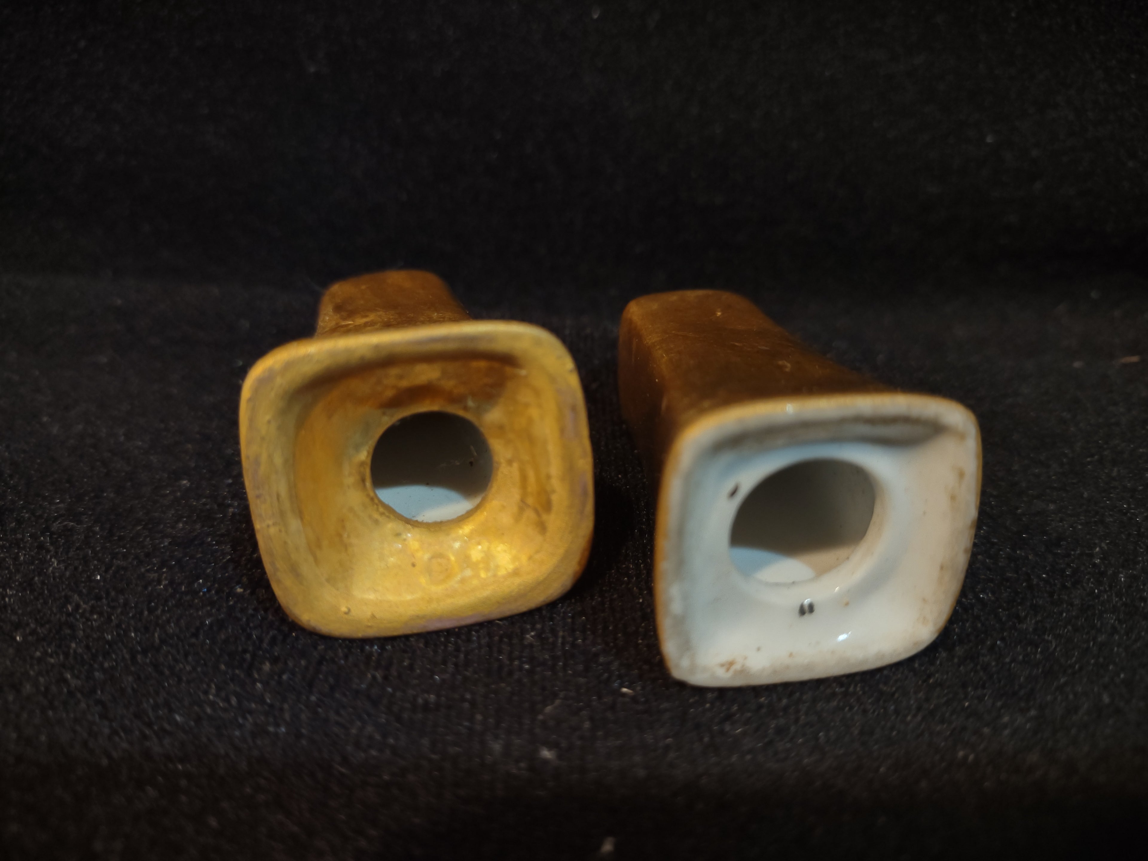 Vintage Lusterware Salt and Pepper Shaker Japan Golden (lot 5365)