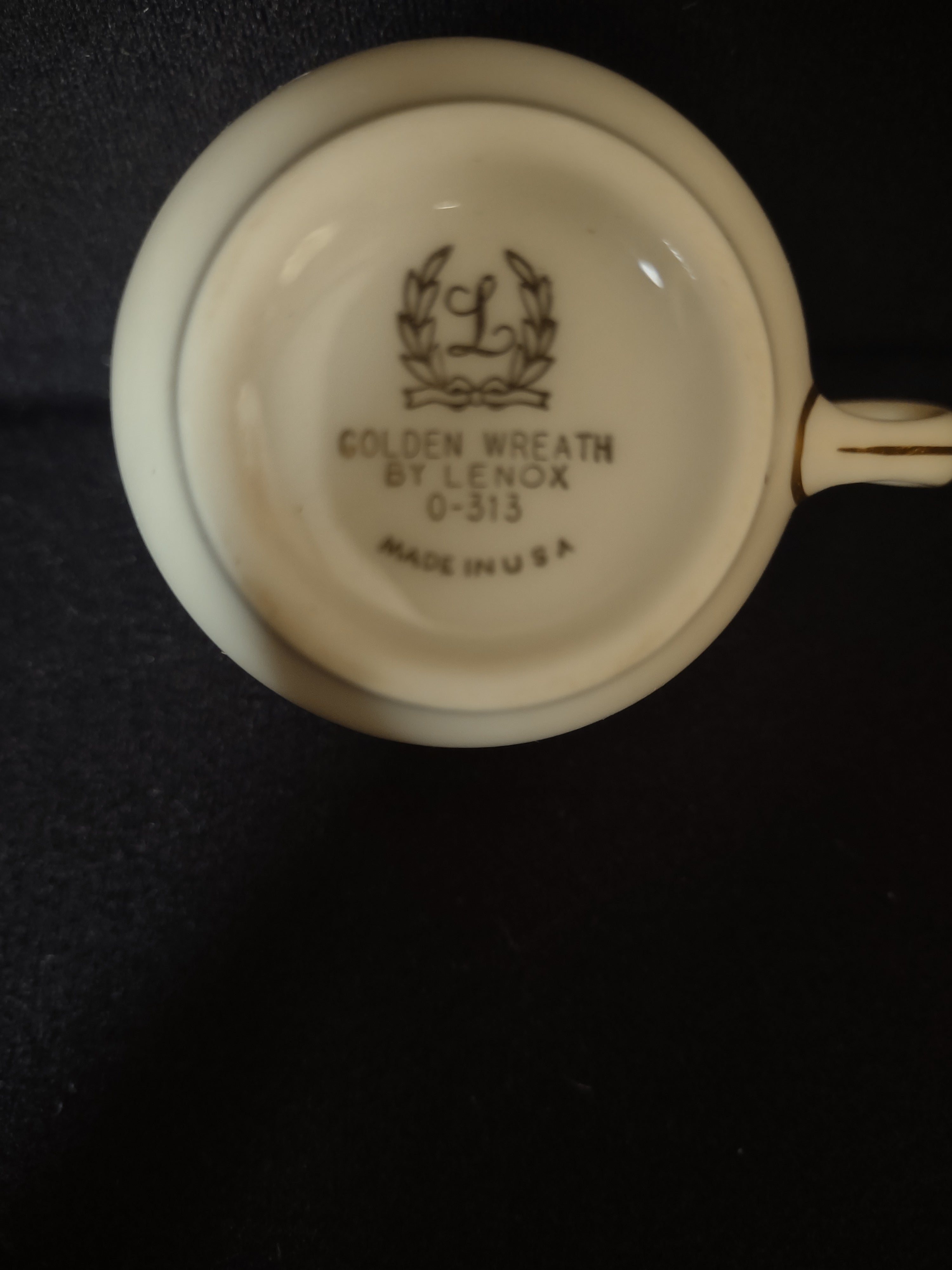 Vintage Lenox Golden Wreath O-313 Demitasse Cup (lot 1879)