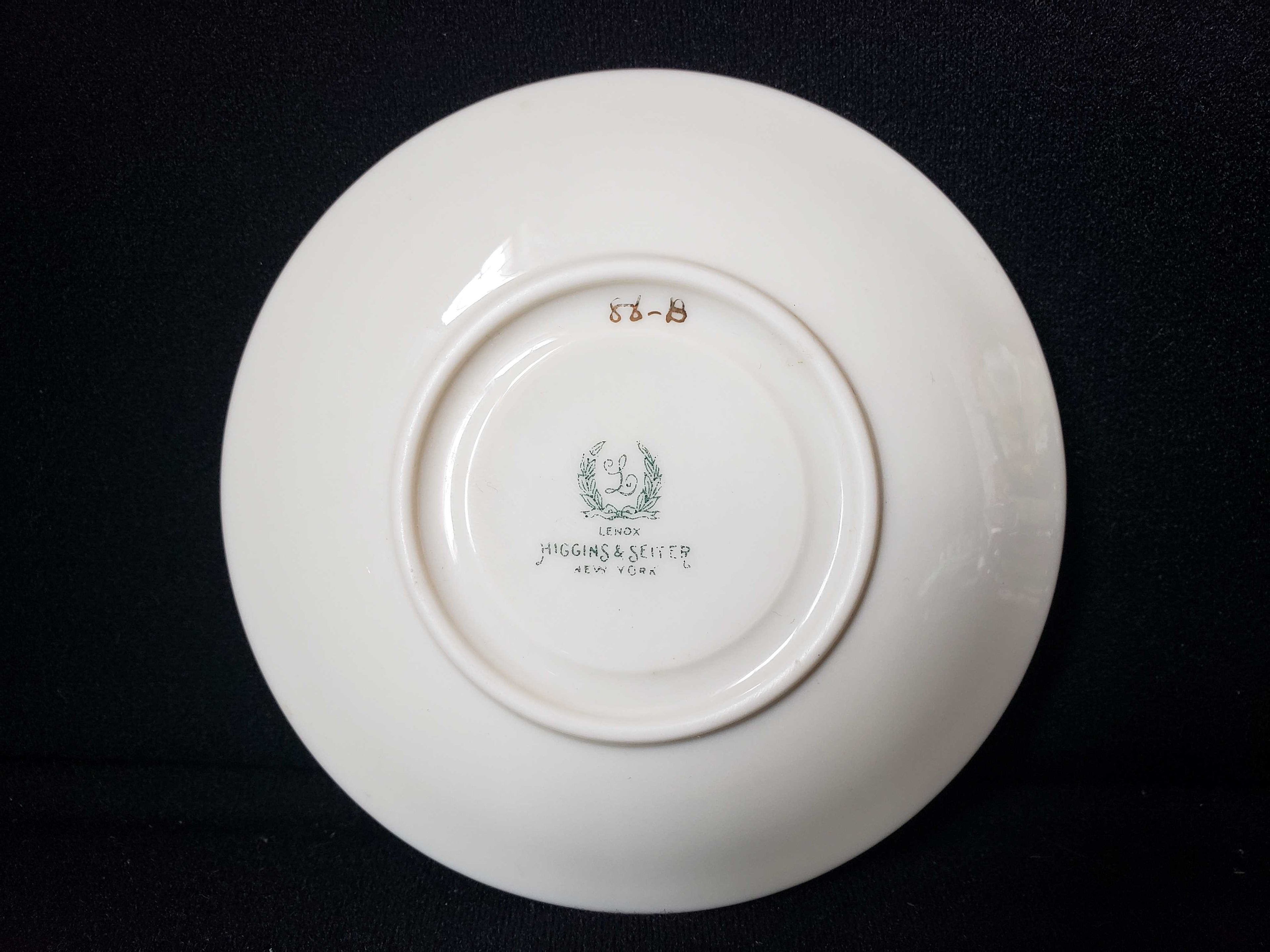 Vintage Lenox Higgins and Seiter Demitasse Saucer ONLY (lot 1946)
