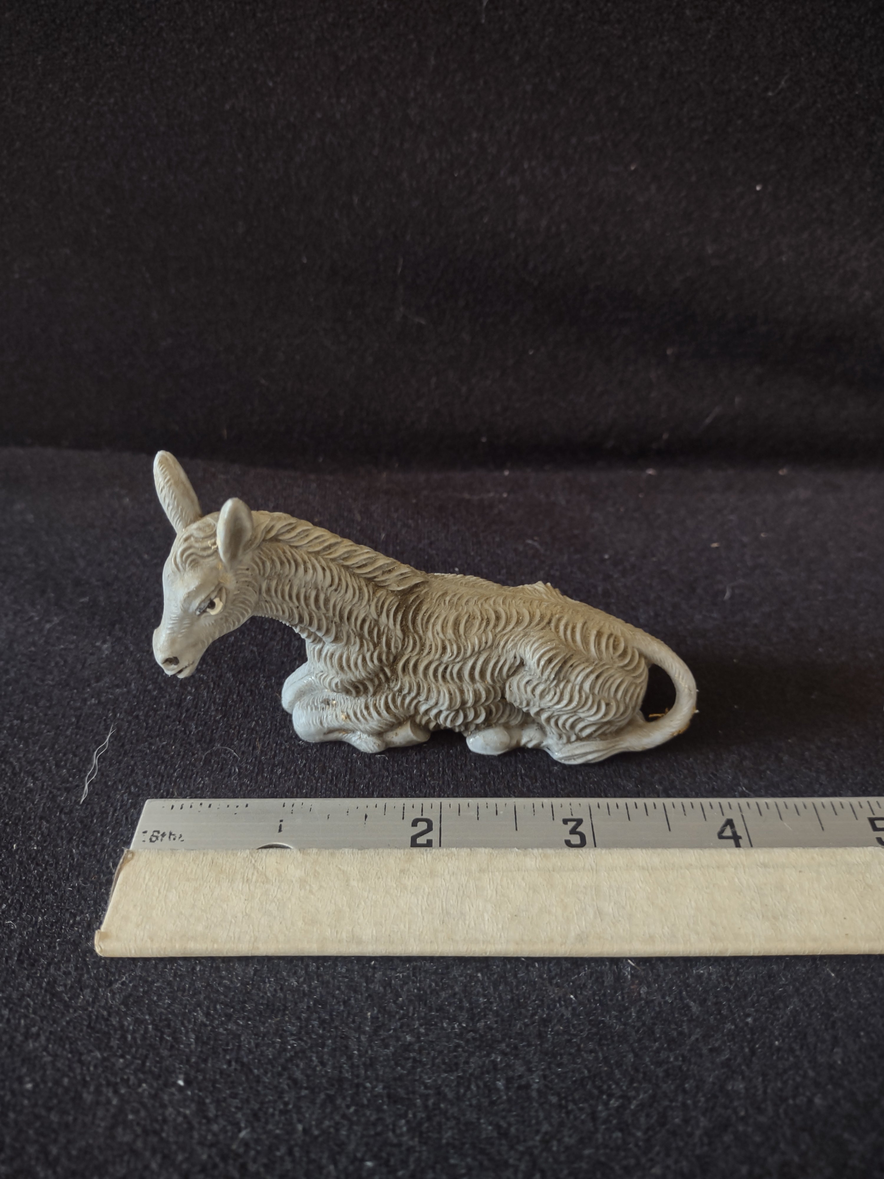 Vintage Christmas Nativity 4" Grey Donkey (Lot 4237)