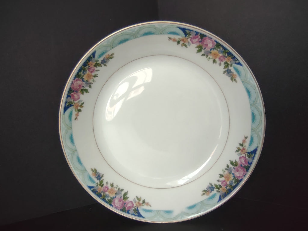 Haviland Limoges Massachusetts Cream Soup Plate Blue Floral (lot 932)