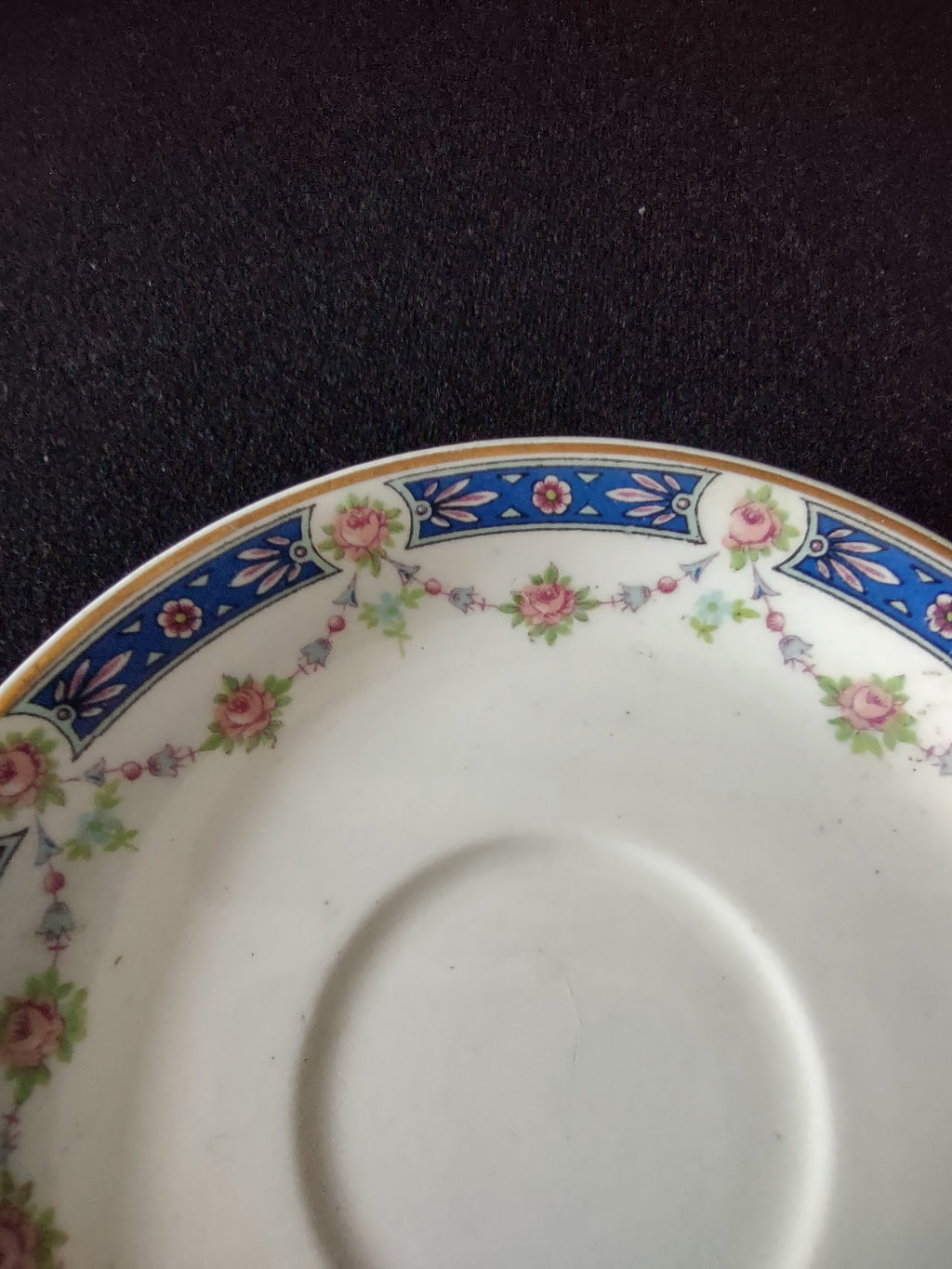 Vintage Johnson Brothers Demitasse Small Saucer Pink Floral (Lot 5641)