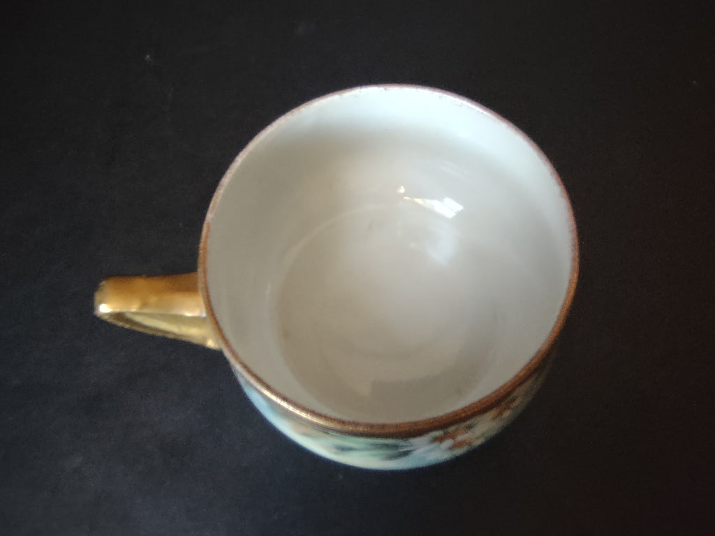 Vintage Austria Eagle Tea Cup ONLY Daisies Gold Trim (lot 1075)