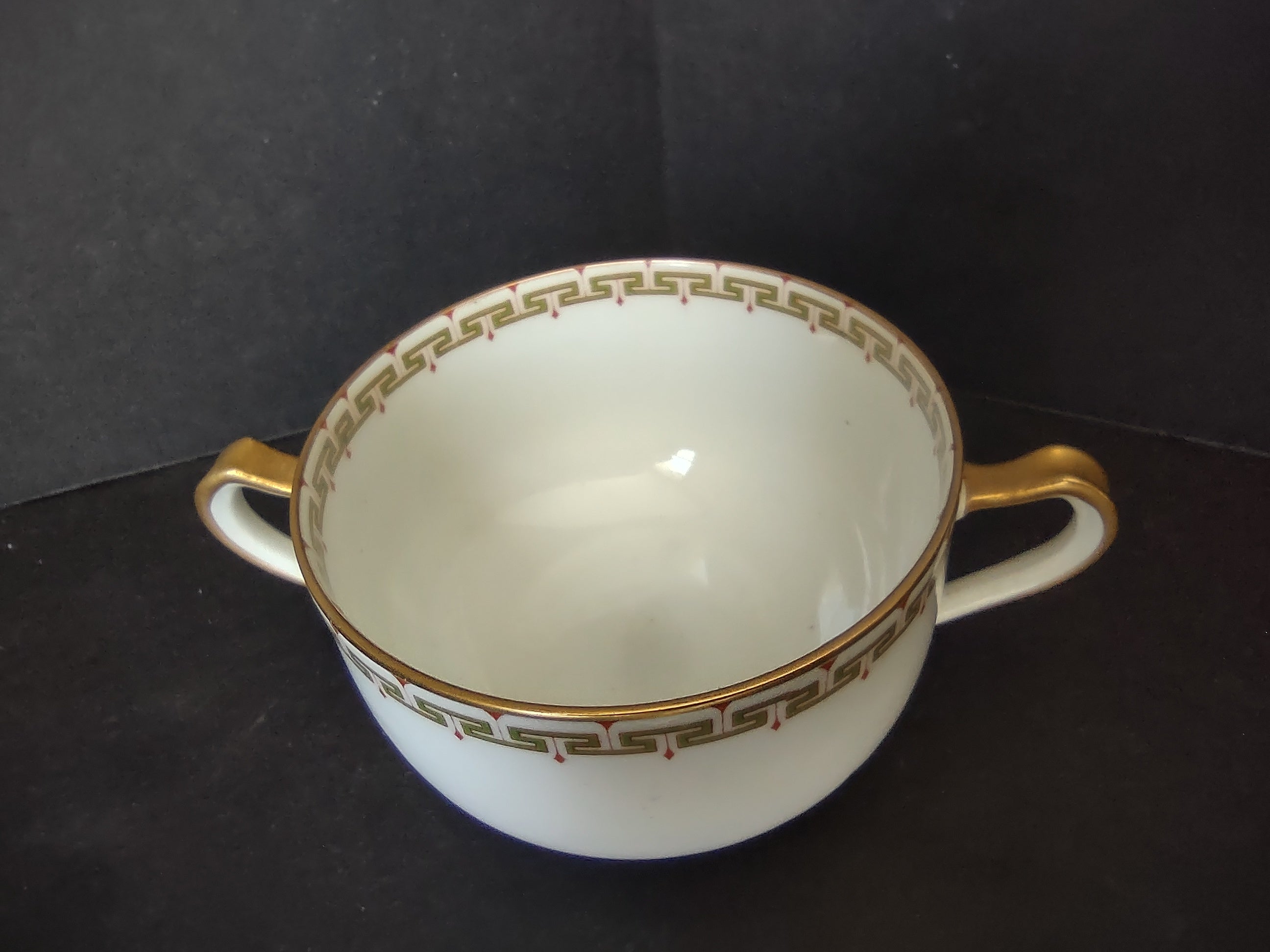 Haviland Limoges Bouillon Cup ONLY Albany Red (lot 1062)