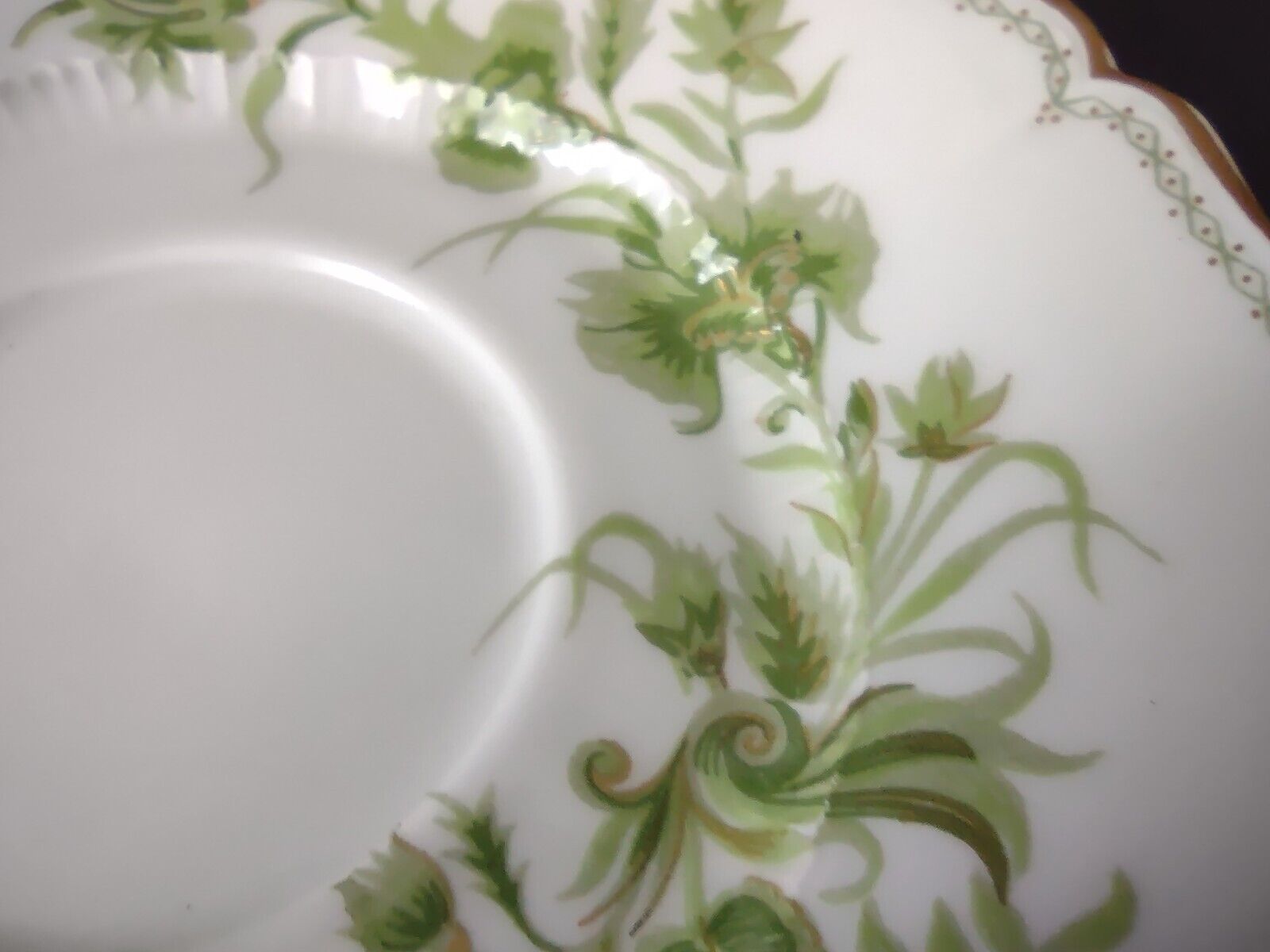 Haviland Limoges France Carette Saucer ONLY Green Design (lot 736)