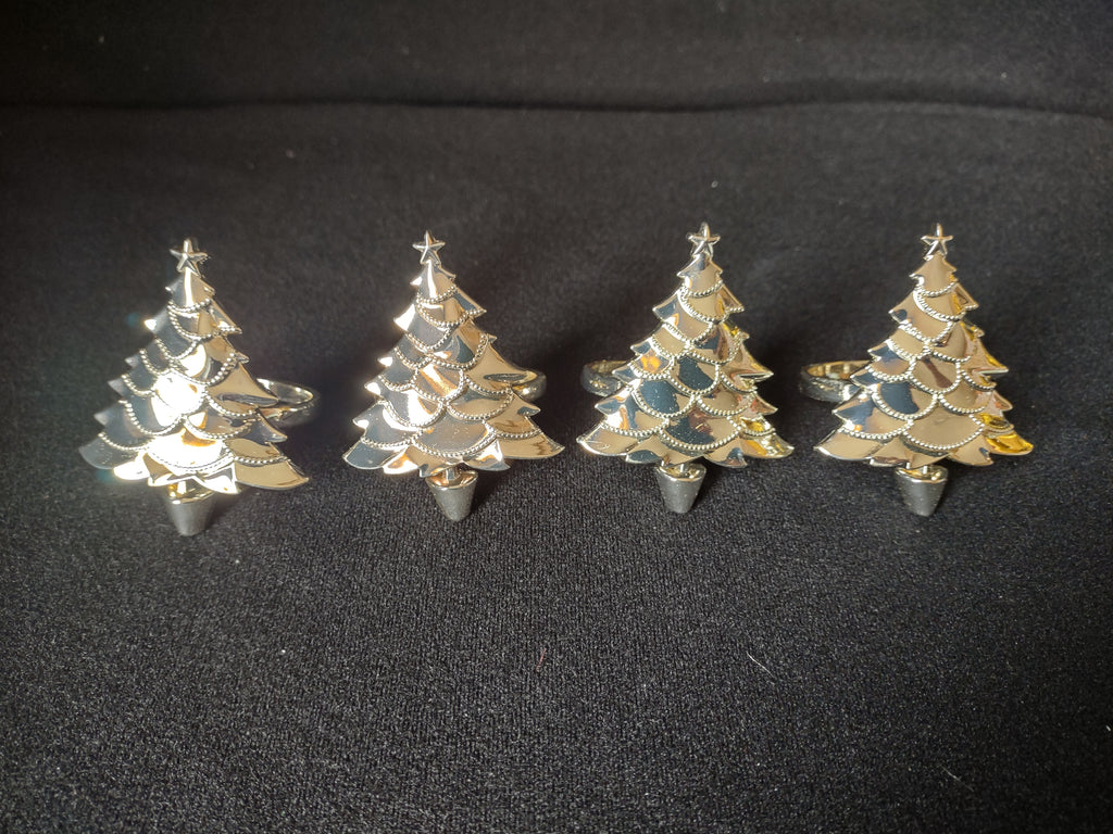 Christmas Tree Napkin Ring Holder Set of 4 (lot 1563)