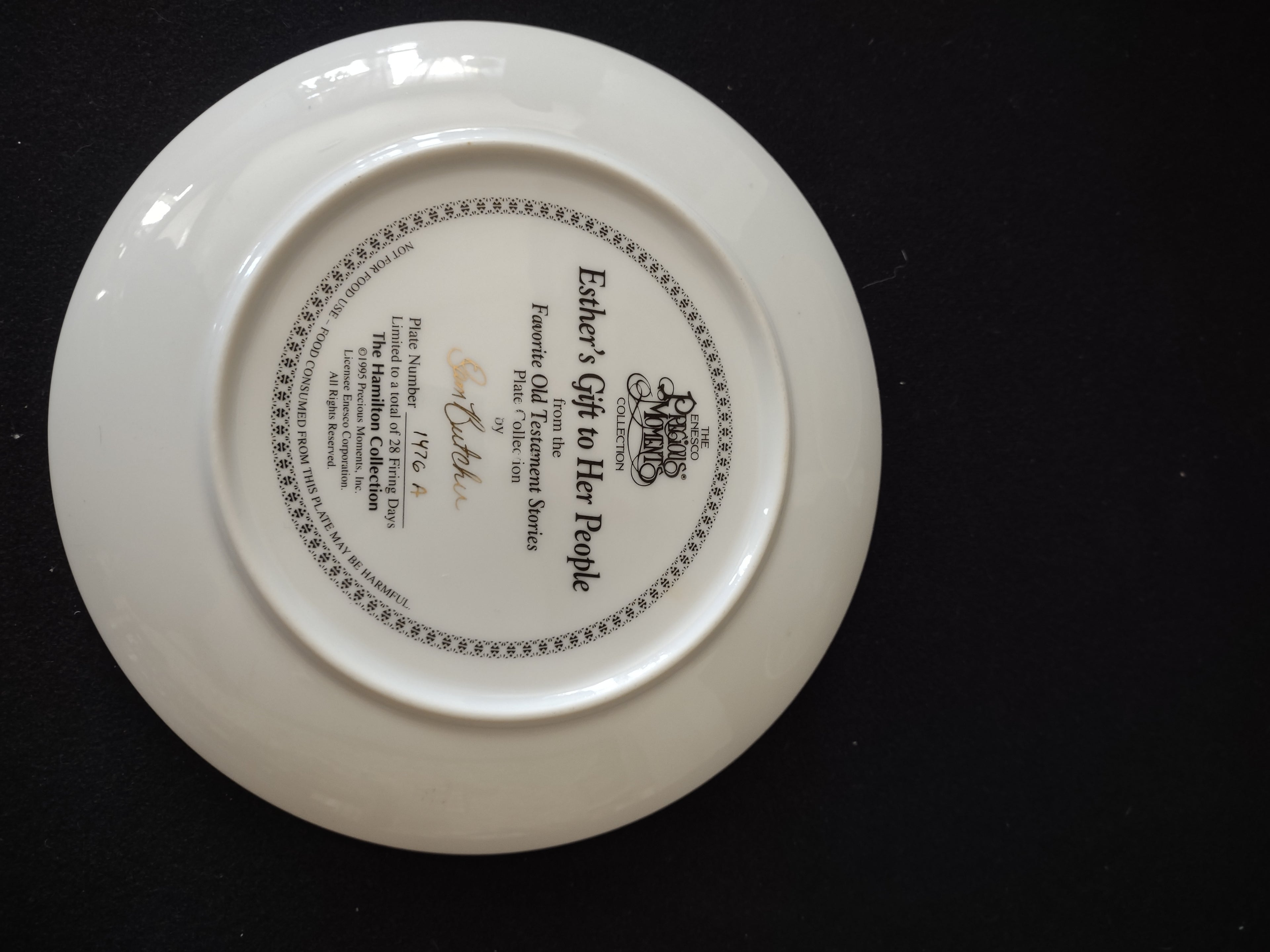 Precious Moments Old Testament Plate Esther Jacob Victory Set Of 3 (Lot 4055)