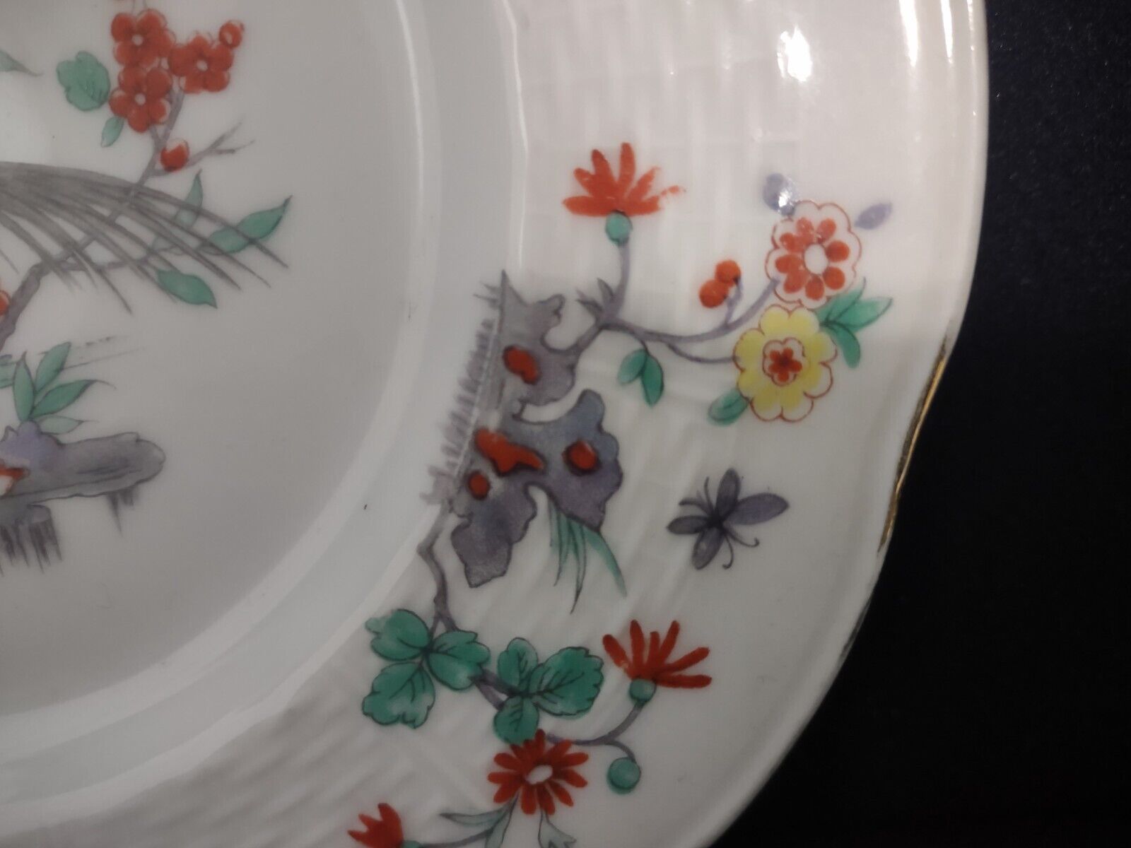 Haviland Limoges France Gold Trim Pheasant 7-1/2" Dessert Plate (lot 698)
