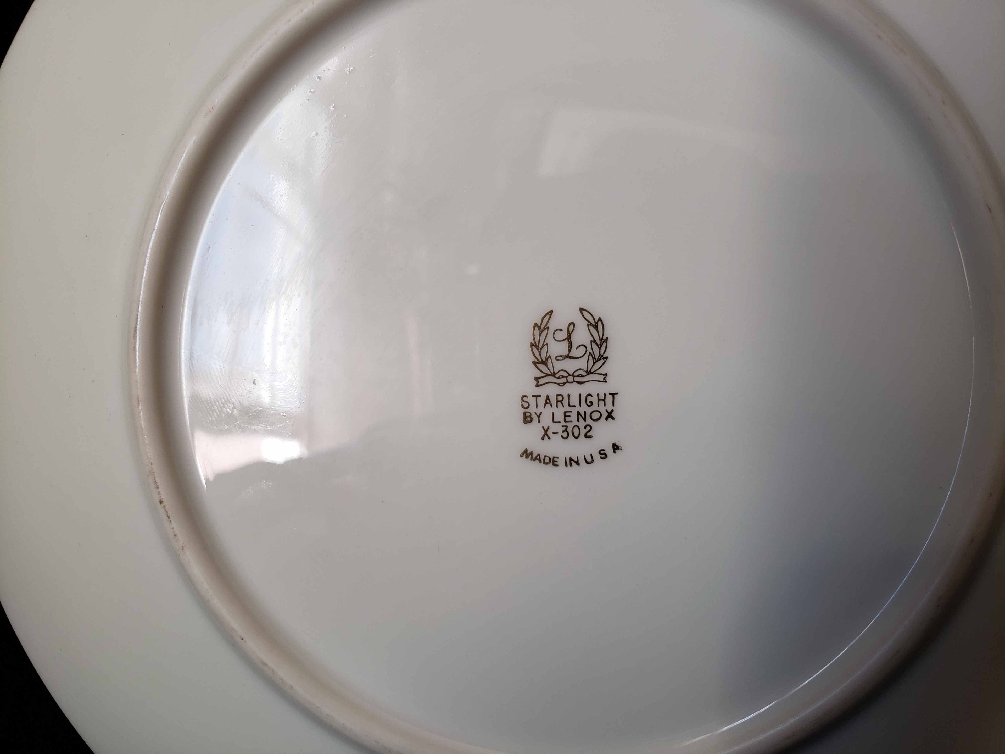 Vintage Lenox Starlight Plate X-302 Dessert or Salad 8" (lot 2004)