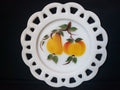 Vintage Westmoreland Apple Pear Motif Milk Glass Wall Plate (lot 2189)