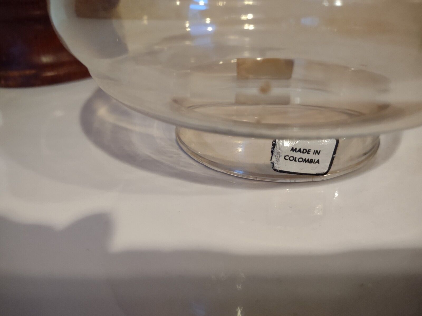 Vintage Hurricane Hollowick Liquid Candle Lamp Windsor Base Clear Hooded Globe
