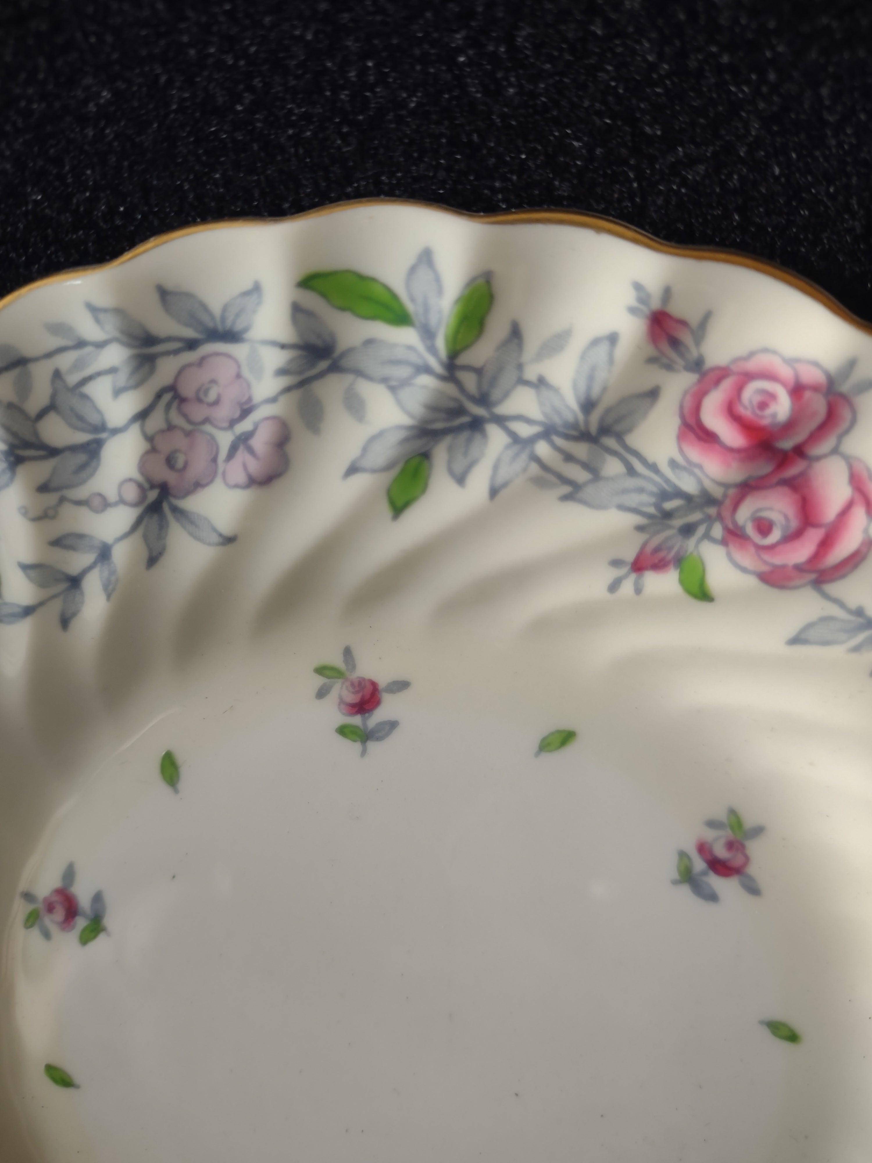 Vintage Minton Printemps Small 6" Plate Bone China Floral Gold x 3 (Lot 5472)