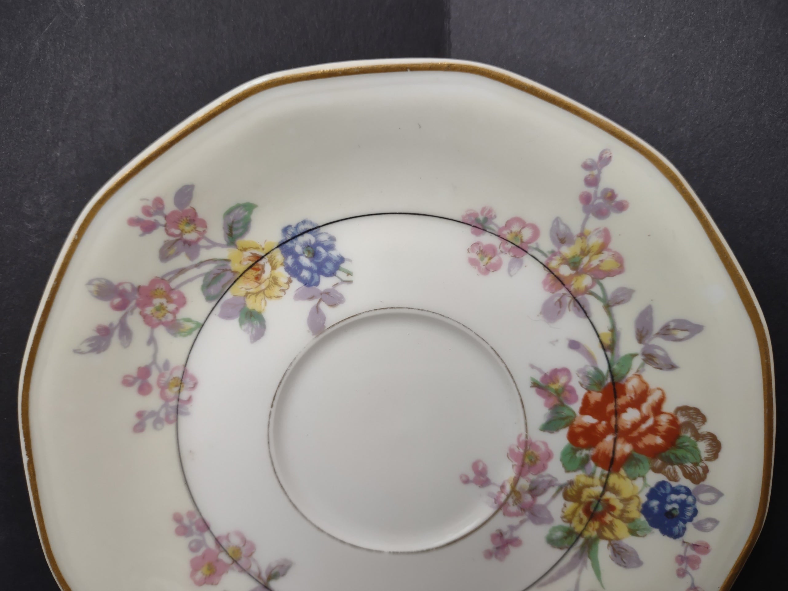 Haviland Limoges Yellow Jewel Saucer ONLY Floral (lot 819)