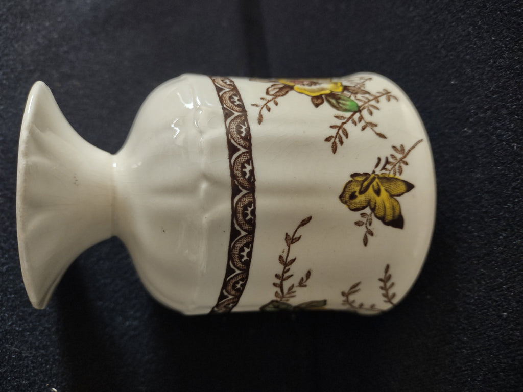 Vintage Alfred Meakin Egg Cup Ironstone Medway Brown Floral (Lot 5674)