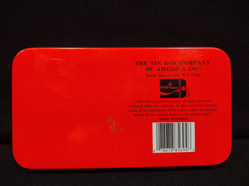 Vintage Coca-Cola Tin Red Truck Pencil Boc Some WEAR (lot 5420)