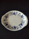 Vintage Enouch Wedgwood Blue Heritage Small Serving Dish Ironstone England(5972)