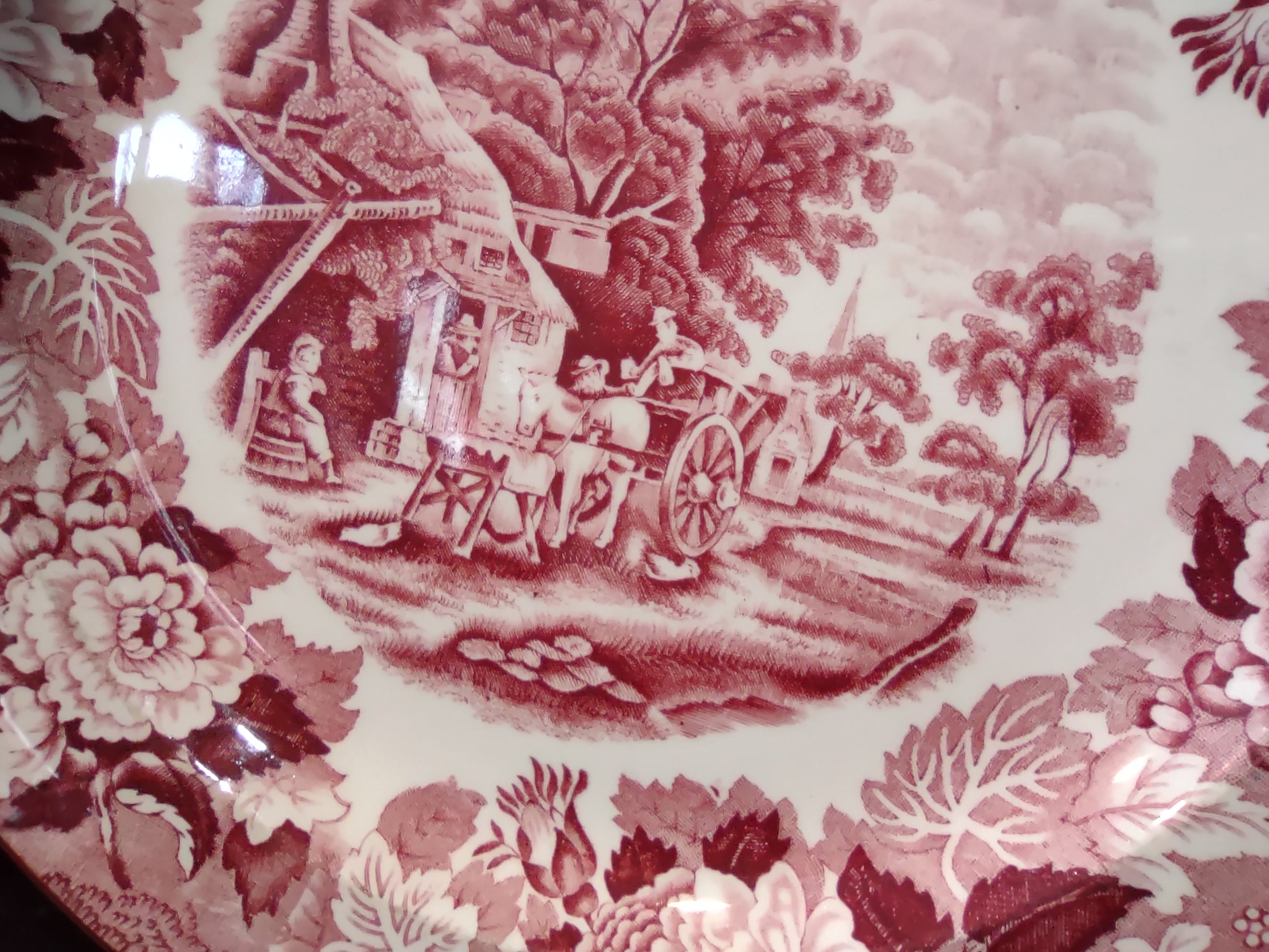 Vintage Dinner Plater Enoch English Scenery Wood Ware (lot 5686)