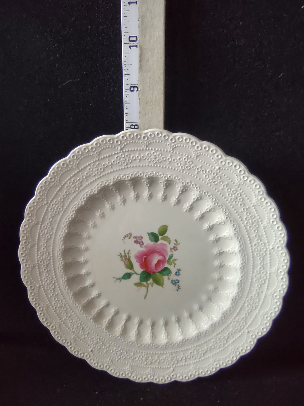 Spode Countryside Jewel Billingsley Rose Dessert Plate Ironstone CRAZING(Lot5788