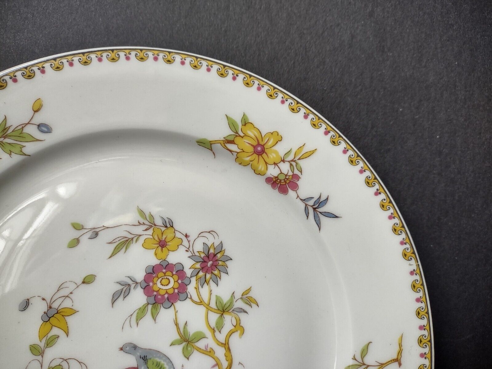 Haviland Limoges Old Abbey Rouen Spray Pheasant Salad Plate 7-3/8" (lot 346)
