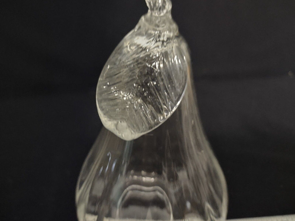 Clear Glass Art Pear Decoration