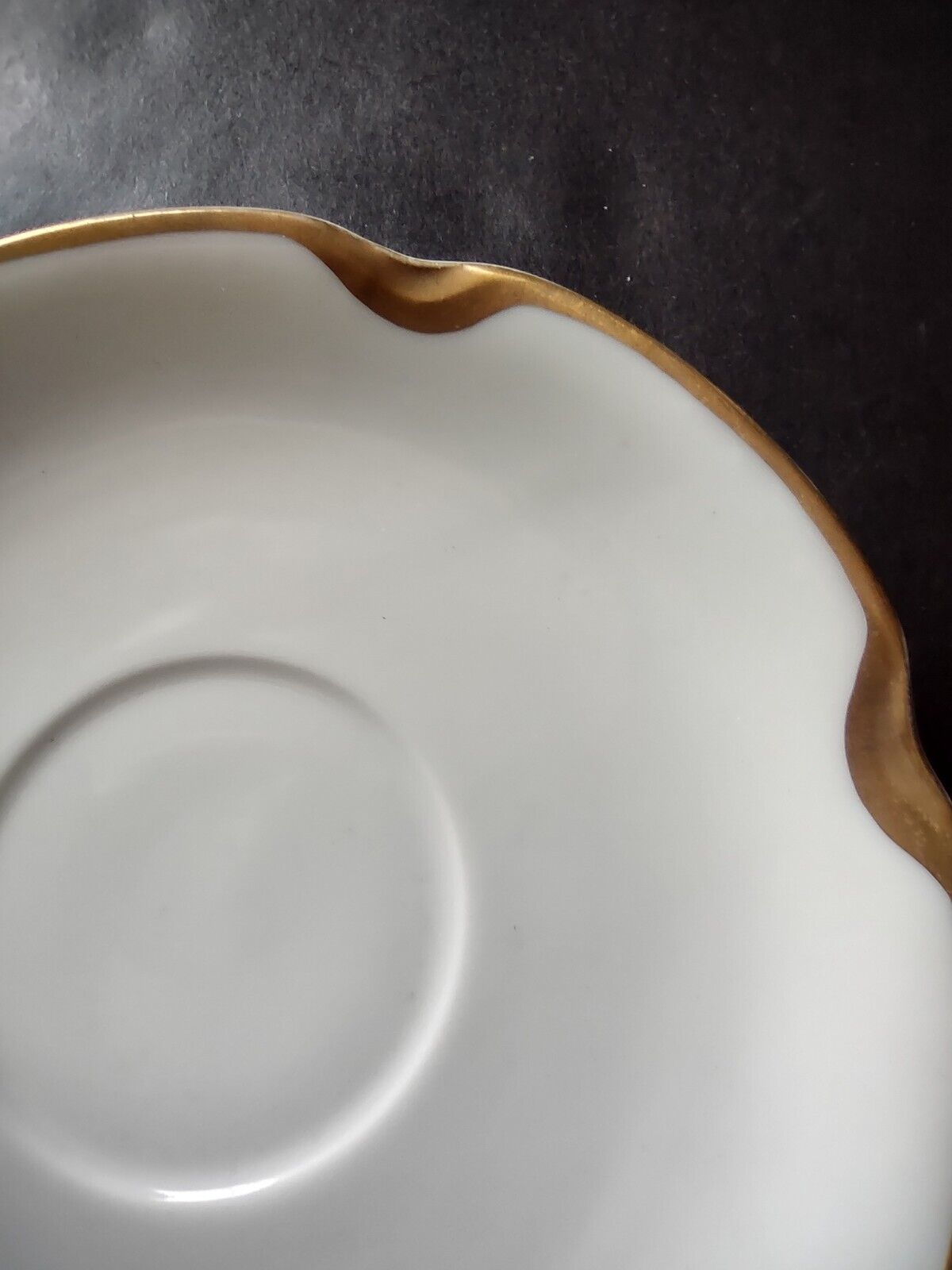 Haviland Limoges Silver Anniversary Gold Trim Saucer Plate 5-3/8" (lot 661)