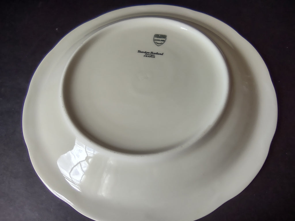 Haviland Limoges Dinner Plate Peony Flower Cream Color (lot 926)