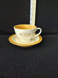 Vintage Tim Horton Always Fresh Cream Gold Coffee Cup Saucer Set (Lot 3887)