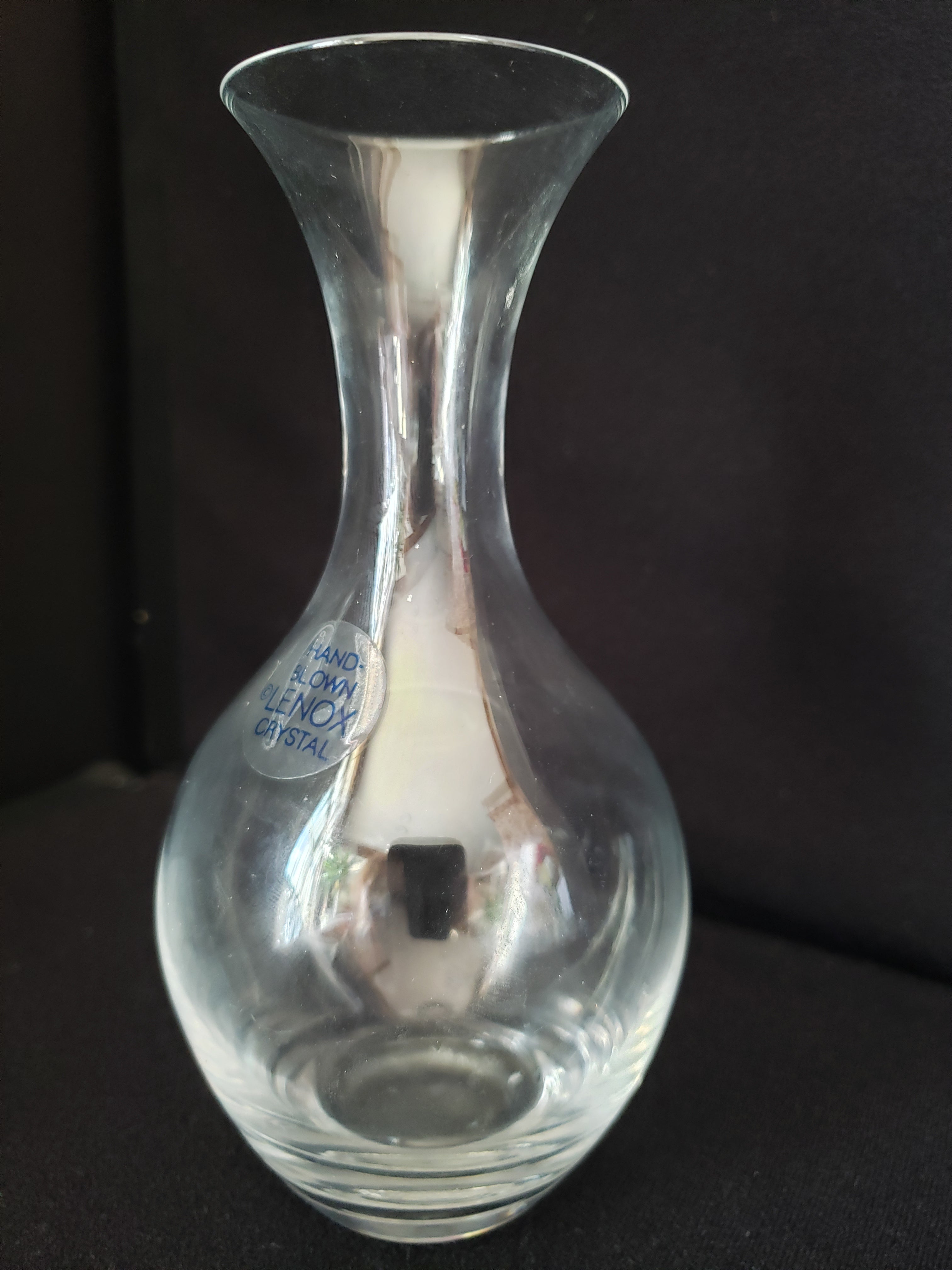 Vintage Crystal Vase Lenox Hand Blown 6-1/2" (lot 2051)