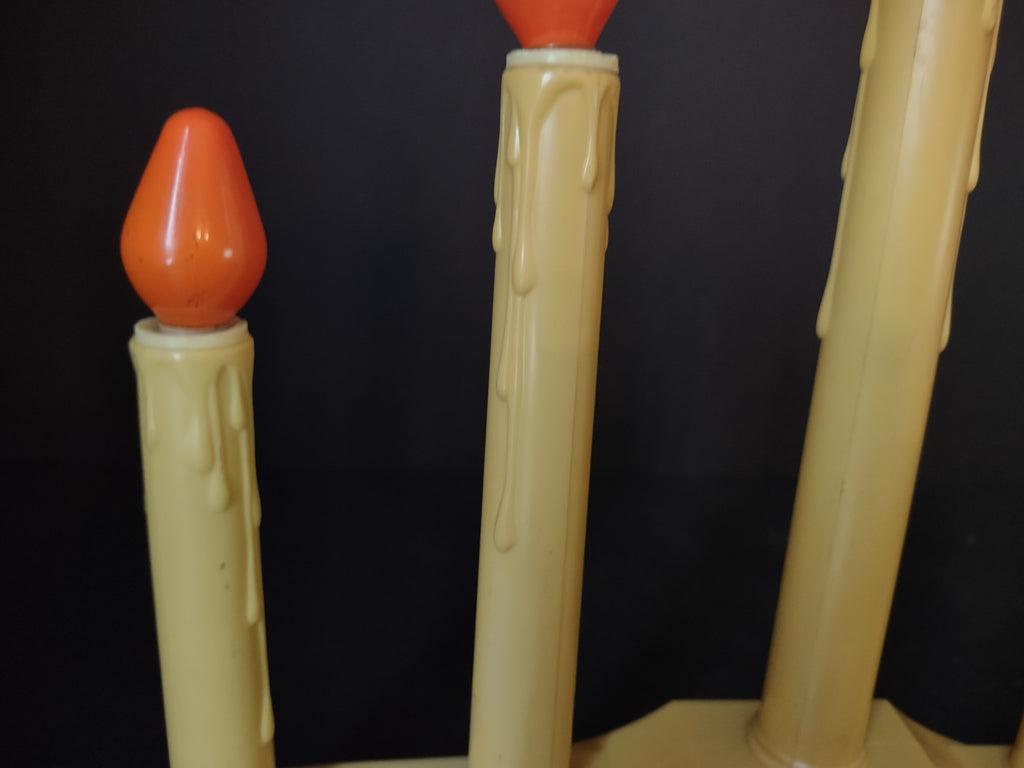 Vintage Christmas Set of 2 Window 5 Candle Drip Candelabra Candolier (lot 2299)