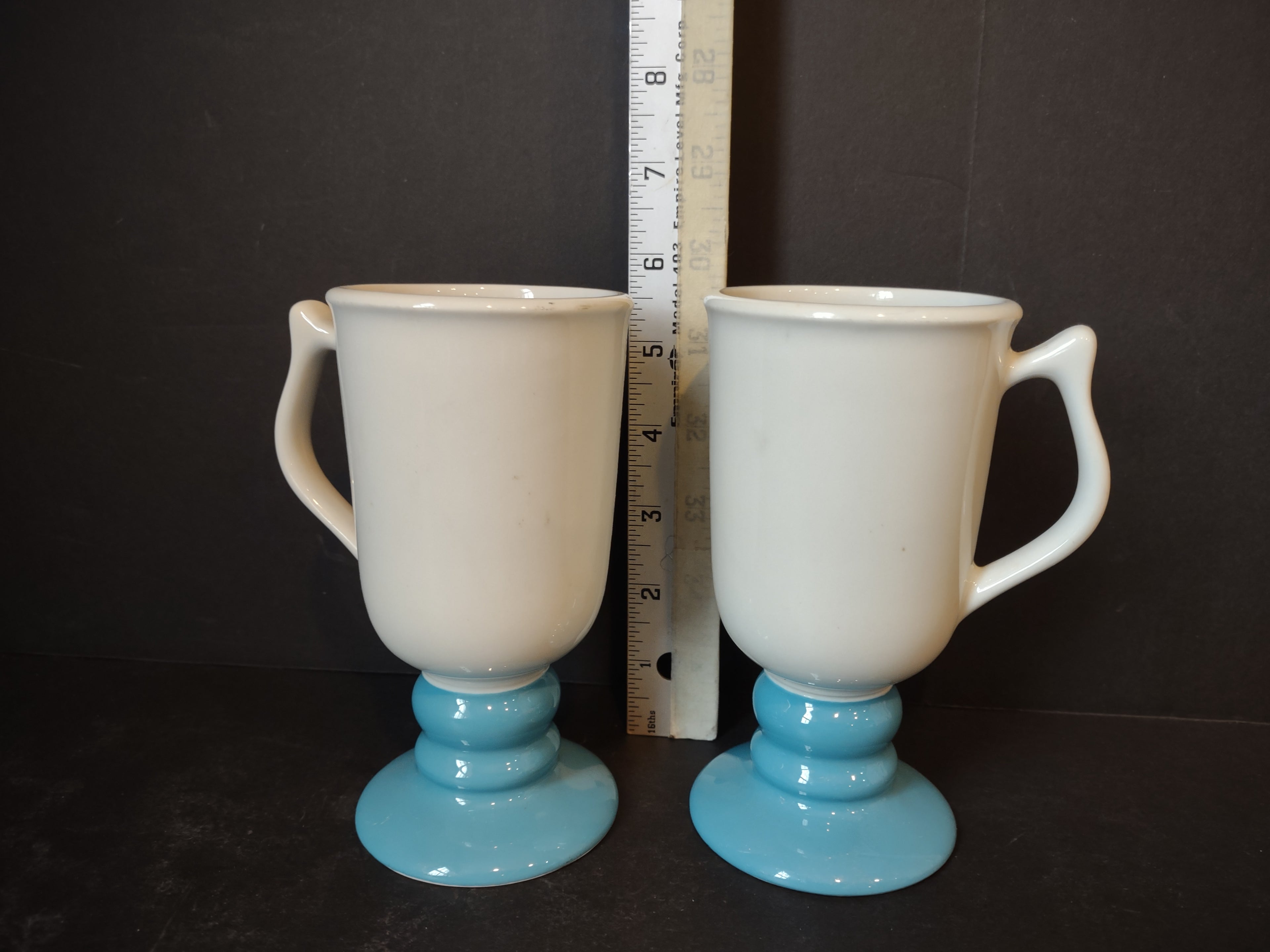 Vintage Irish Coffee Mug x 2 USA Hall Turquoise (lot 5422)