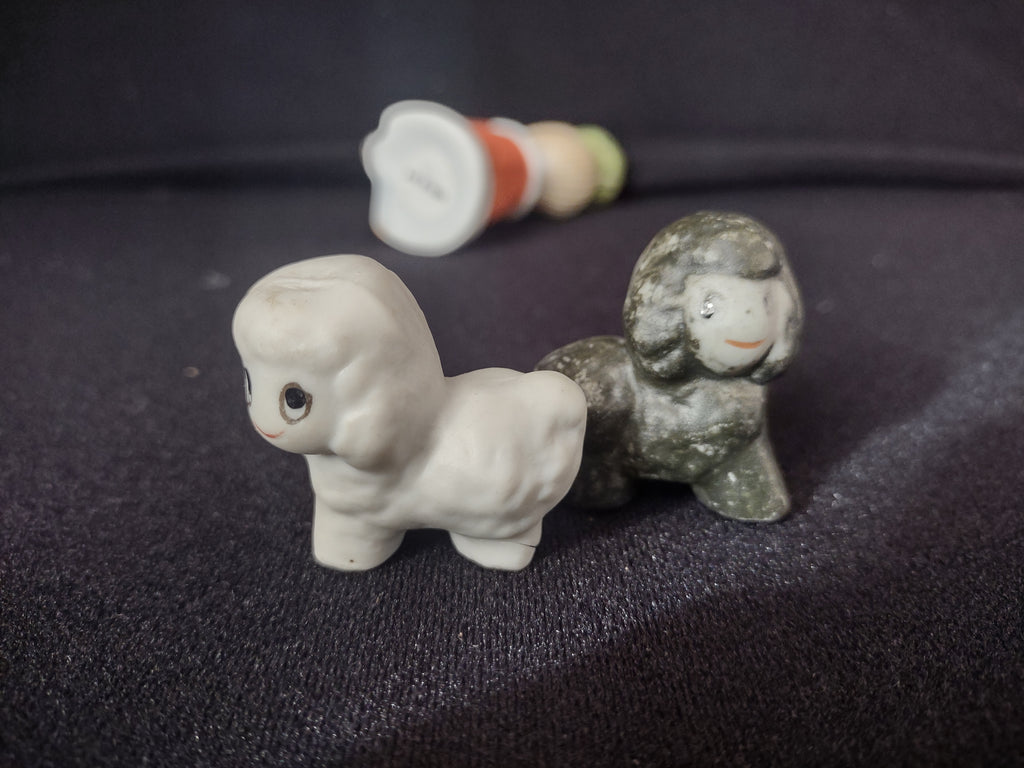 Vintage Christmas Childrens Wiseman with Lamb and Sheep (lot 2439c)