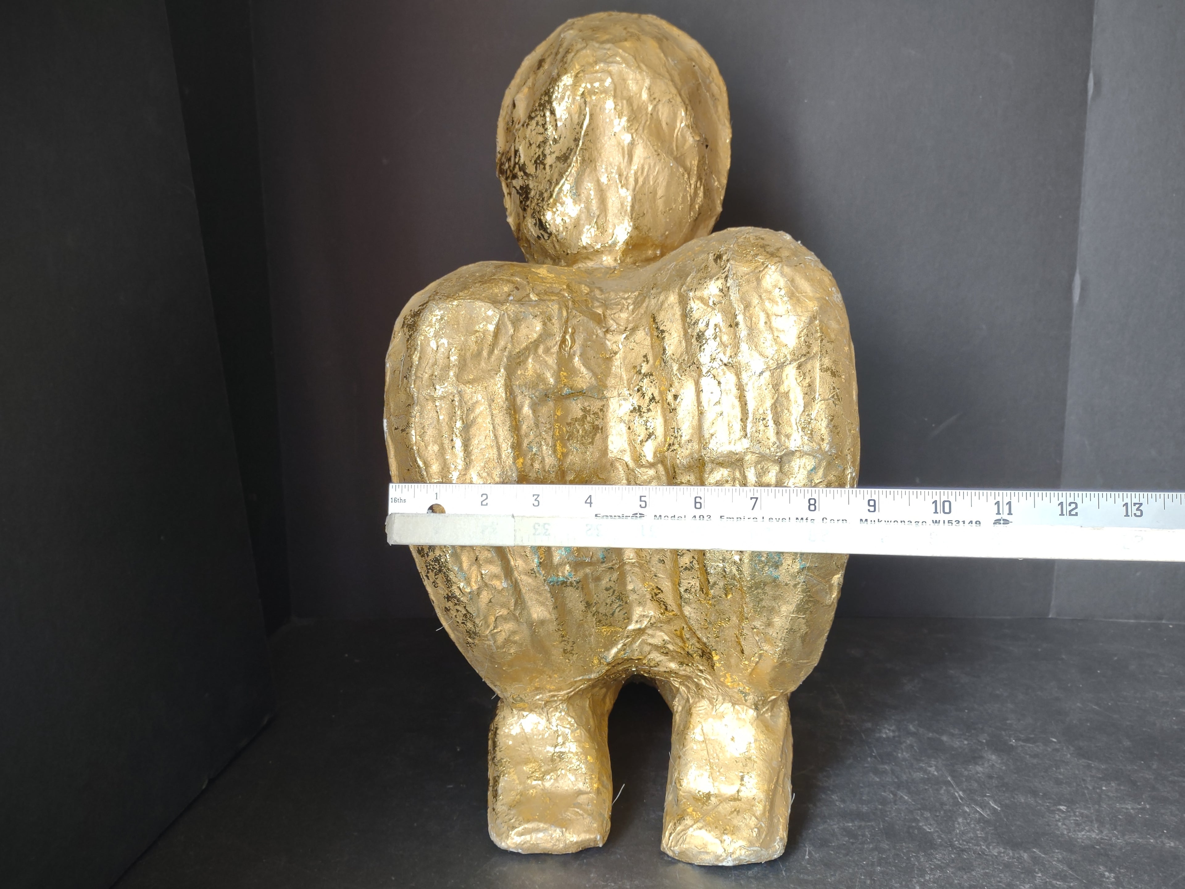 Christmas Large Paper Mache Golden Cherub Angel 17" tall (lot 4825)