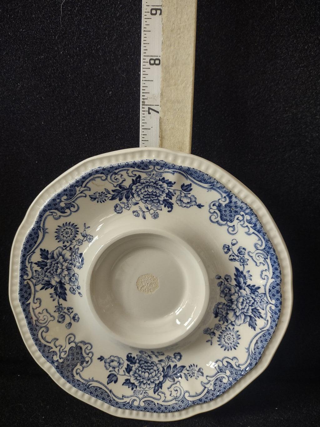 Vintage Kensington Staffordshire Saucer Ironstone Balmoral Blue (Lot 5588)