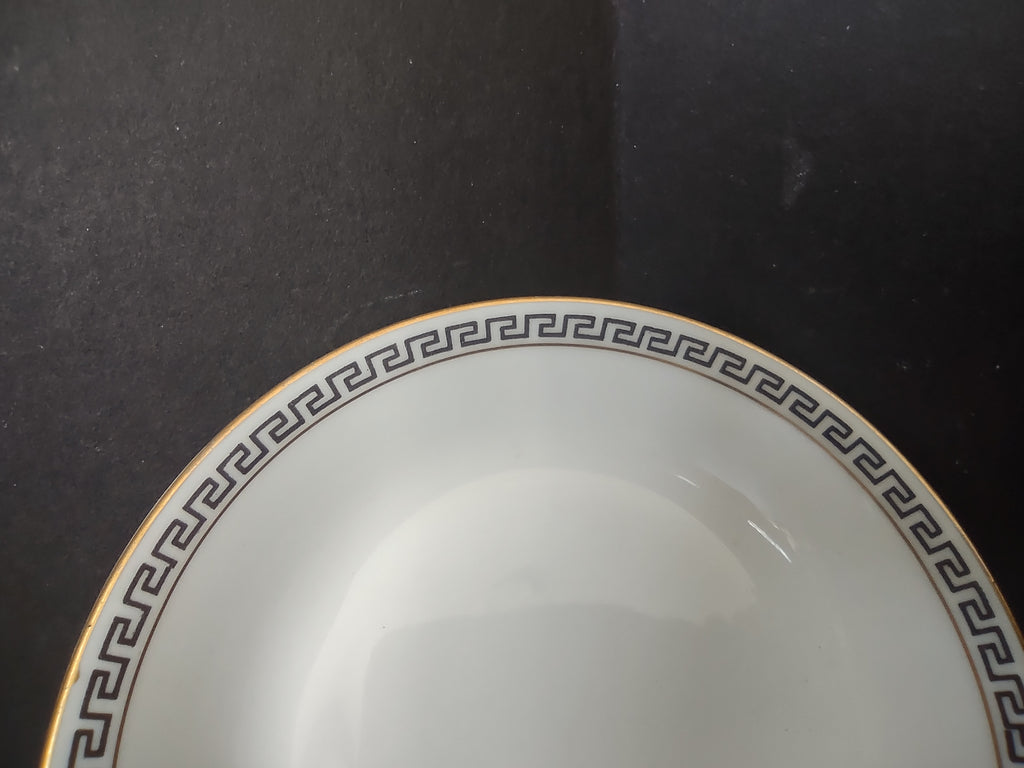 T & V Limoges France Small Bowl Gold Black Decor (lot 1067)